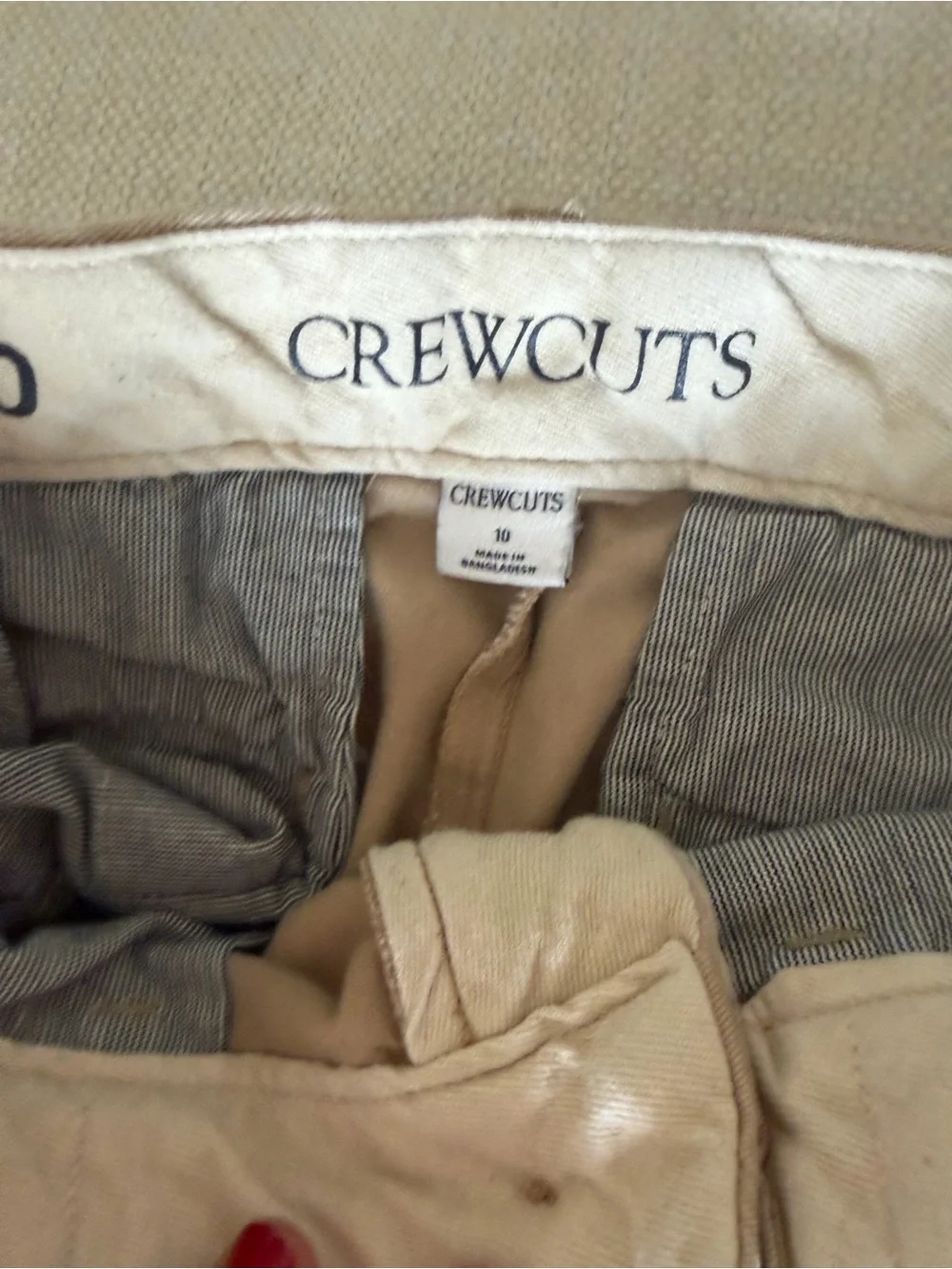 Crewcuts Tan/Beige Chino Stretch Pants size 10